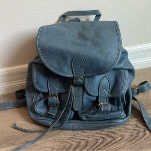 Genuine leather backpack